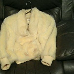 Faux fur waist jacket